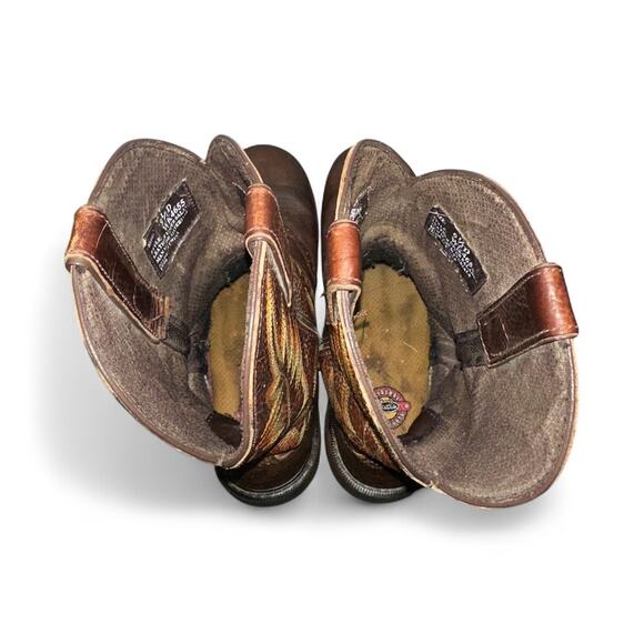 Justin Boots WK4655 Men's Stampede Collection Work Size 9.5 D Used Embroidered - Picture 6 of 8